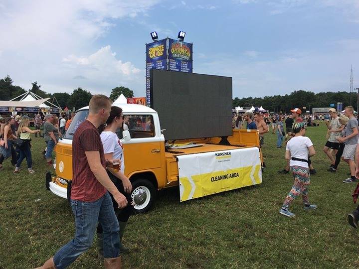 Snelle productie, montage en onderhoud op een dynamische eventlocatie.